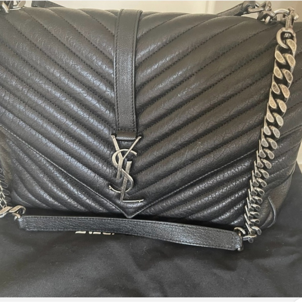 Yves Saint Laurent College Large Shoulder Bag - Picture 3 of 5